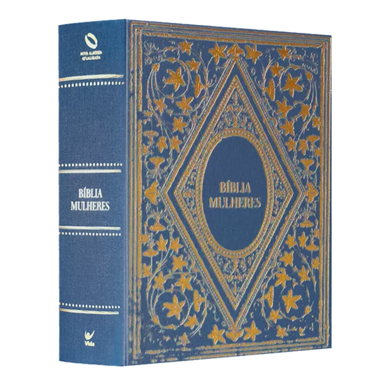 BÍBLIA MULHERES - VIVIANE MARTINELLO - NAA - ESPAÇO PARA ANOTAÇÕES - CAPA DURA VINTAGE AZUL