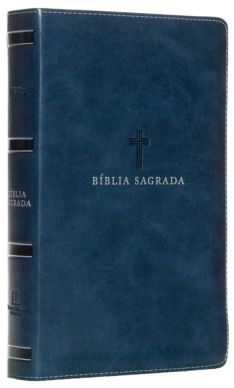 BÍBLIA NVI, LETRA GRANDE, COURO-SOFT AZUL, LEITURA PERFEITA