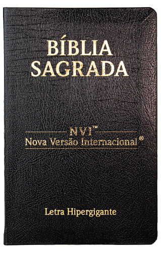 BÍBLIA NVI LETRA HIPERGIGANTE CAPA LUXO COVERBOOK – PRETA