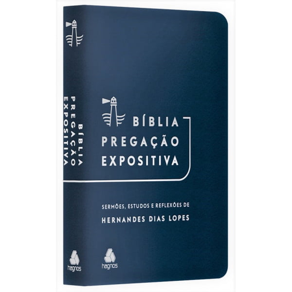 BÍBLIA PREGAÇÃO EXPOSITIVA | RA | PU LUXO AZUL CLARO