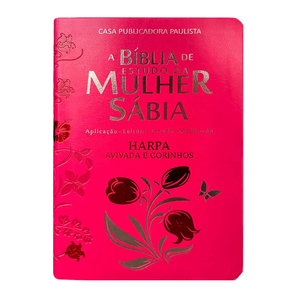 Bíblia de Estudo Mulher Sábia - ARC Full Color C/Harpa Tulipa Pink