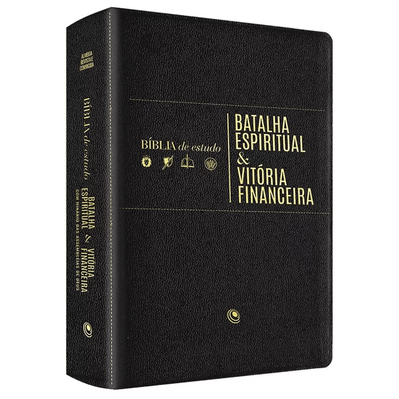 BÍBLIA DE ESTUDO | BATALHA ESPIRITUAL E VITÓRIA FINANCEIRA | ARC| CAPA LUXO PRETA