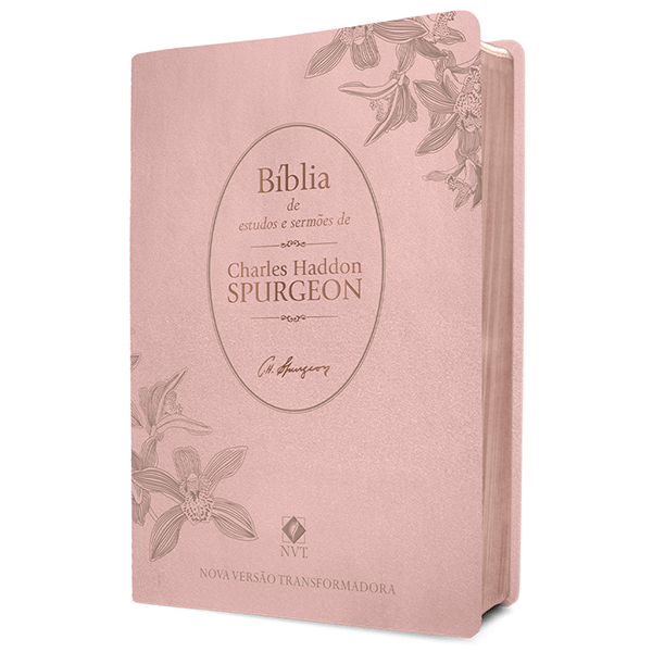 BIBLIA DE ESTUDO E SERMÕES SPURGEON – ROSÉ