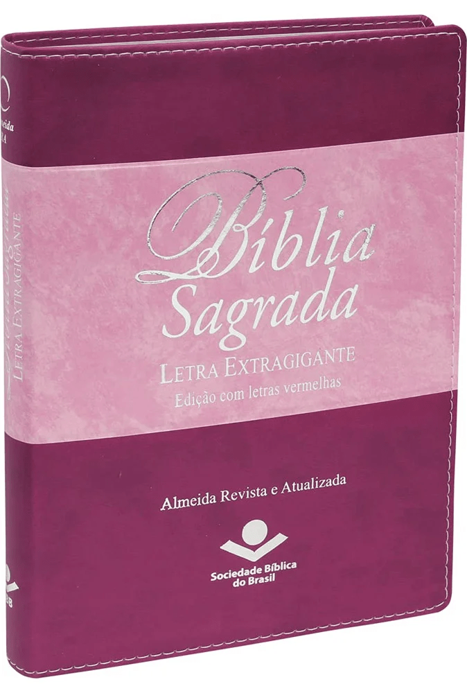 BÍBLIA SAGRADA - LETRA EXTRA GIGANTE - ARA - UVA E ROSA - C/ ÍNDICE