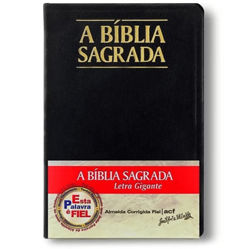 BÍBLIA SAGRADA | ACF | LETRA GIGANTE | CAPA PRETA C/ ÍNDICE