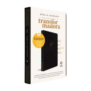 BÍBLIA NVT FILAMENT (PRETA, LUXO COURO SINTÉTICO)