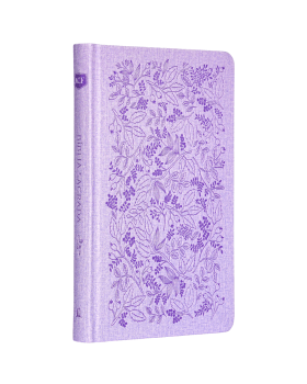 BÍBLIA SAGRADA SLIM ACF, LUXO, COURO-SOFT SOBRE CAPA DURA, LAVANDA, JARDIM