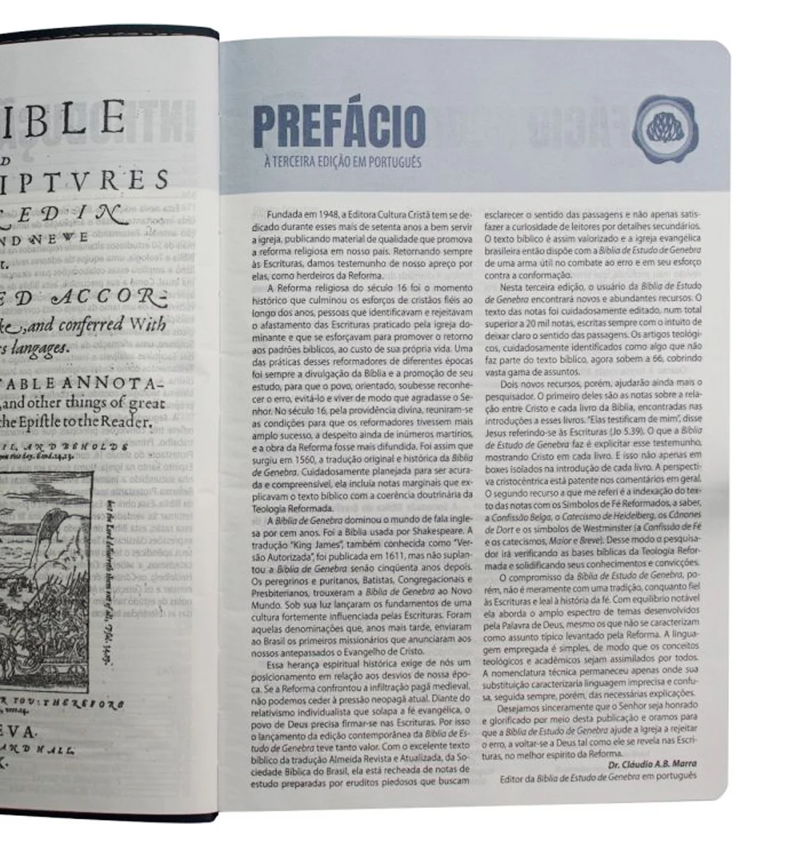 BÍBLIA DE ESTUDO DE GENEBRA | LETRA GRANDE | COURO LEGÍTIMO