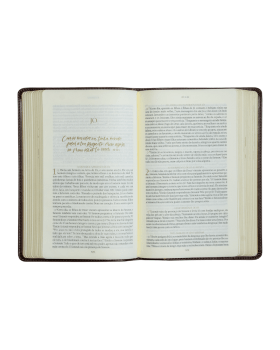 THE PURPOSE BOOK: BÍBLIA SAGRADA, A21, CAPA COURO-SOFT MARROM, CRUZ