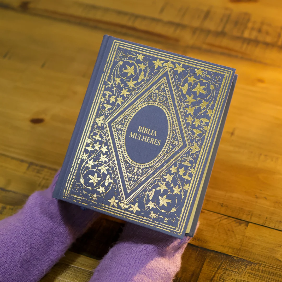 BÍBLIA MULHERES - VIVIANE MARTINELLO - NAA - ESPAÇO PARA ANOTAÇÕES - CAPA DURA VINTAGE AZUL