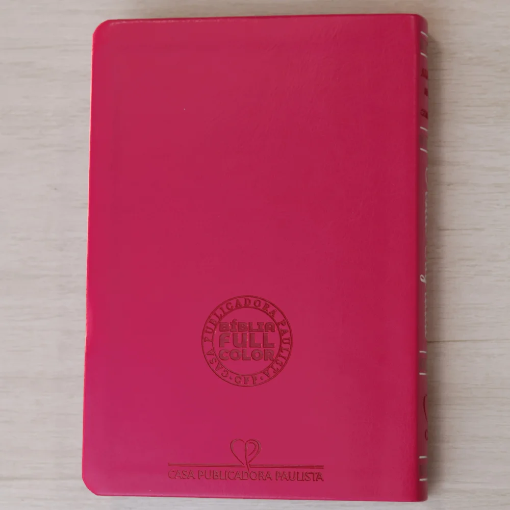 BÍBLIA SAGRADA | LETRA HIPERGIGANTE | ARC | HARPA AVIVADA E CORINHOS | CAPA PU LUXO FLORAL MARGARIDA PINK