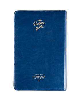 THE PURPOSE BOOK: BÍBLIA SAGRADA, A21, CAPA COURO-SOFT AZUL, REINO
