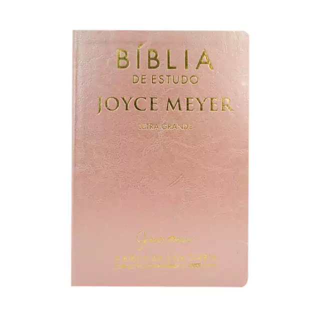 BÍBLIA DE ESTUDO JOYCE MEYER | NVI | LETRA GRANDE | CAPA LUXO ROSA