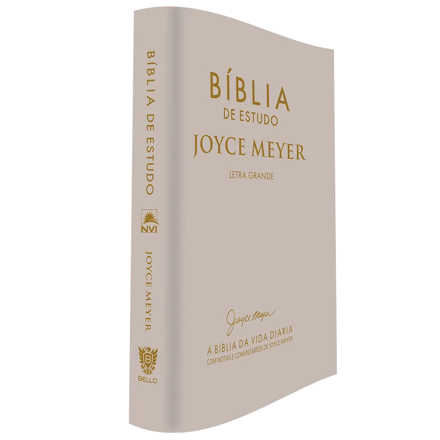 BÍBLIA DE ESTUDO JOYCE MEYER | NVI | LETRA GRANDE | CAPA LUXO DOURADA