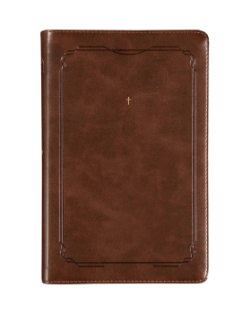 THE PURPOSE BOOK: BÍBLIA SAGRADA, A21, CAPA COURO-SOFT MARROM, CRUZ
