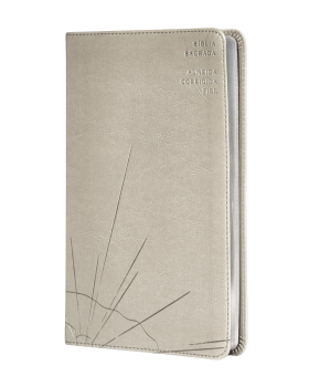BÍBLIA SAGRADA SLIM ACF, LUXO, COURO-SOFT, CINZA