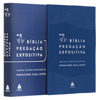 BÍBLIA PREGAÇÃO EXPOSITIVA | RA | PU LUXO AZUL CLARO