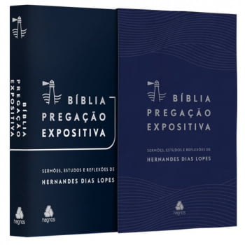 BÍBLIA PREGAÇÃO EXPOSITIVA | RA | PU LUXO AZUL ESCURO