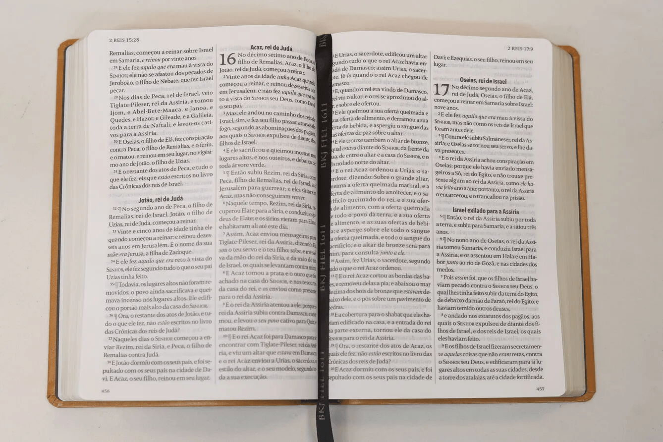 BÍBLIA KING JAMES FIEL 1611 EXTRA GIGANTE LUXO - CAPA BRANCA (BORDA PRATEADA)