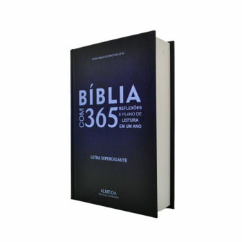 BÍBLIA COM 365 REFLEXÕES E PLANO DE LEITURA EM UM ANO - CAPA DURA AZUL