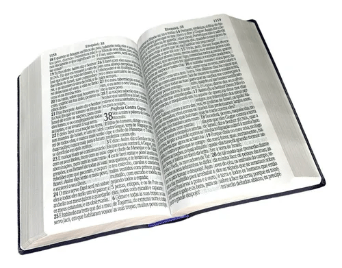BÍBLIA JUMBO ARC COM HARPA E CORINHOS - COVERBOOK COMPACTA AZUL