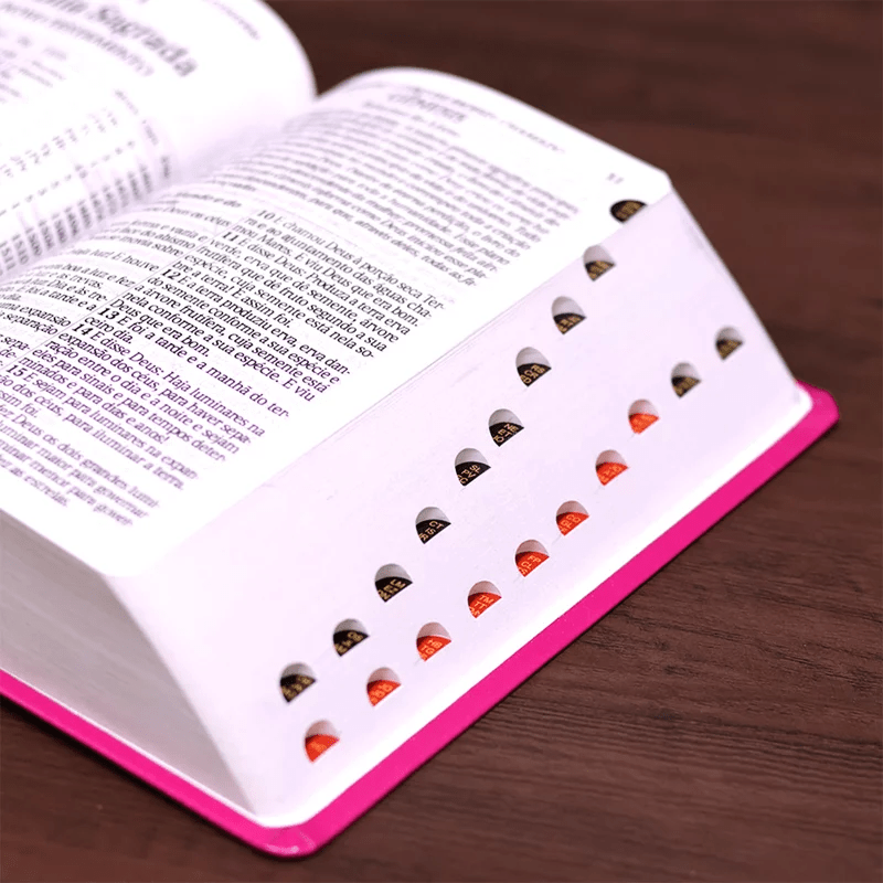BÍBLIA SAGRADA COM HARPA AVIVADA E CORINHOS | ARA | LETRA HIPERGIGANTE | C/ ÍNDICE CAPA PU PINK