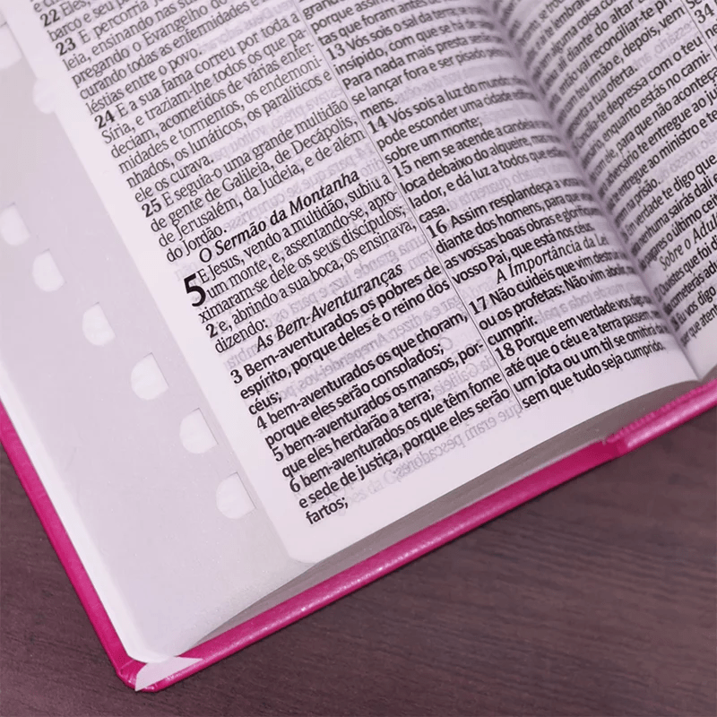 BÍBLIA SAGRADA COM HARPA AVIVADA E CORINHOS | ARA | LETRA HIPERGIGANTE | C/ ÍNDICE CAPA PU PINK