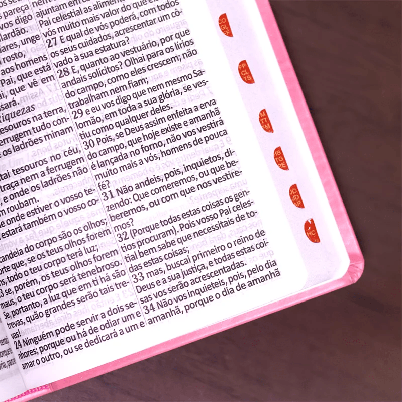 BÍBLIA SAGRADA COM HARPA AVIVADA E CORINHOS | ARA | LETRA HIPERGIGANTE | C/ ÍNDICE CAPA PU ROSA