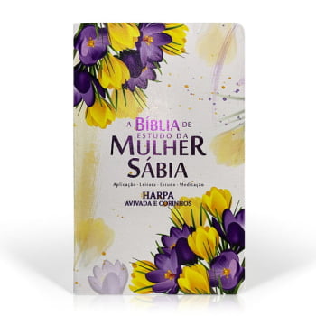 BOX BÍBLIA DE ESTUDO DA MULHER SÁBIA + LIVRO MULHERES DA BÍBLIA - BUQUÊ TULIPAS