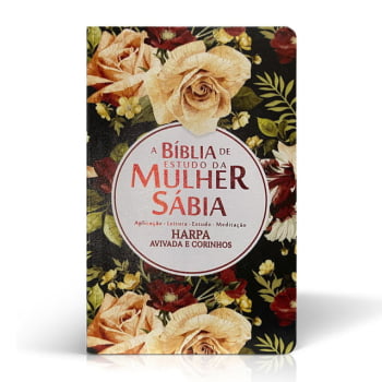 BOX BÍBLIA DE ESTUDO DA MULHER SÁBIA + LIVRO MULHERES DA BÍBLIA - FLORAL PRETA