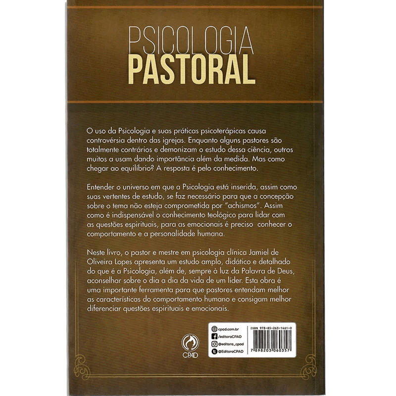 PSICOLOGIA PASTORAL | JAMIEL DE OLIVEIRA LOPES