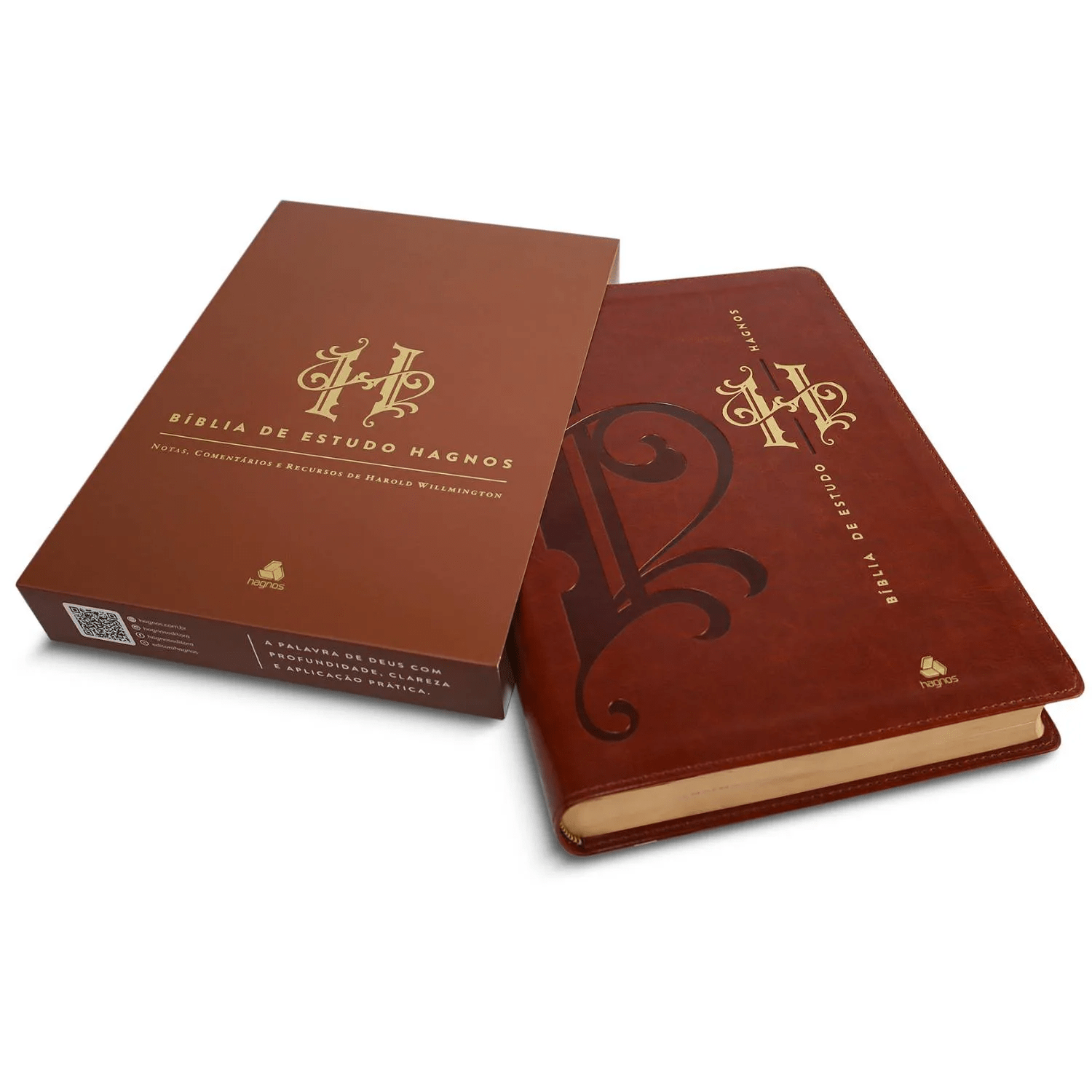BÍBLIA DE ESTUDO HAGNOS - NOTAS, COMENTÁRIOS E RECURSOS DE HAROLD WILLMINGTON - MARROM
