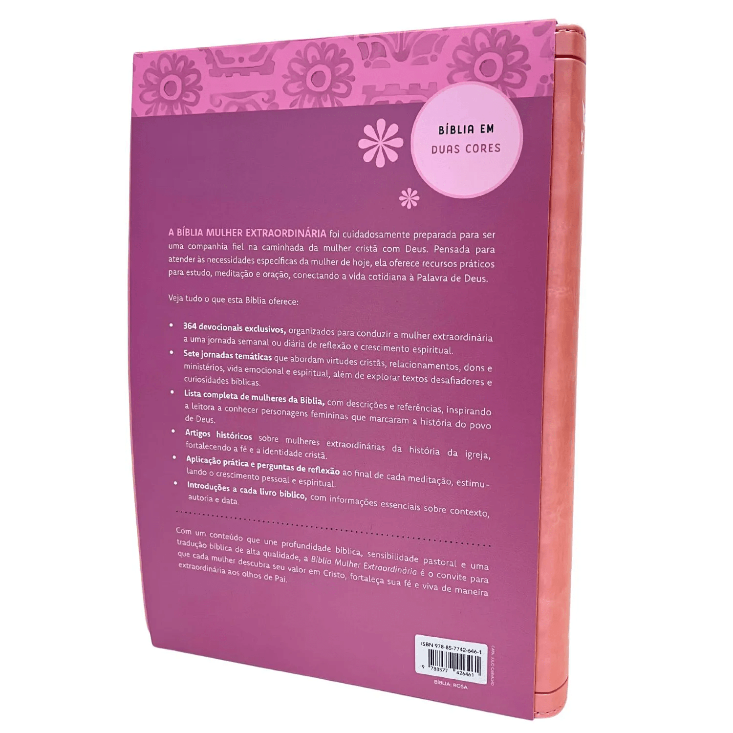 BÍBLIA MULHER EXTRAORDINÁRIA - ESTUDO, MEDITAÇÃO E ORAÇÃO - ROSA
