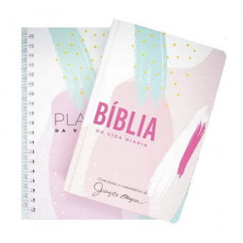 KIT BÍBLIA DE ESTUDO JOYCE MEYER + PLANNER - ABSTRATO