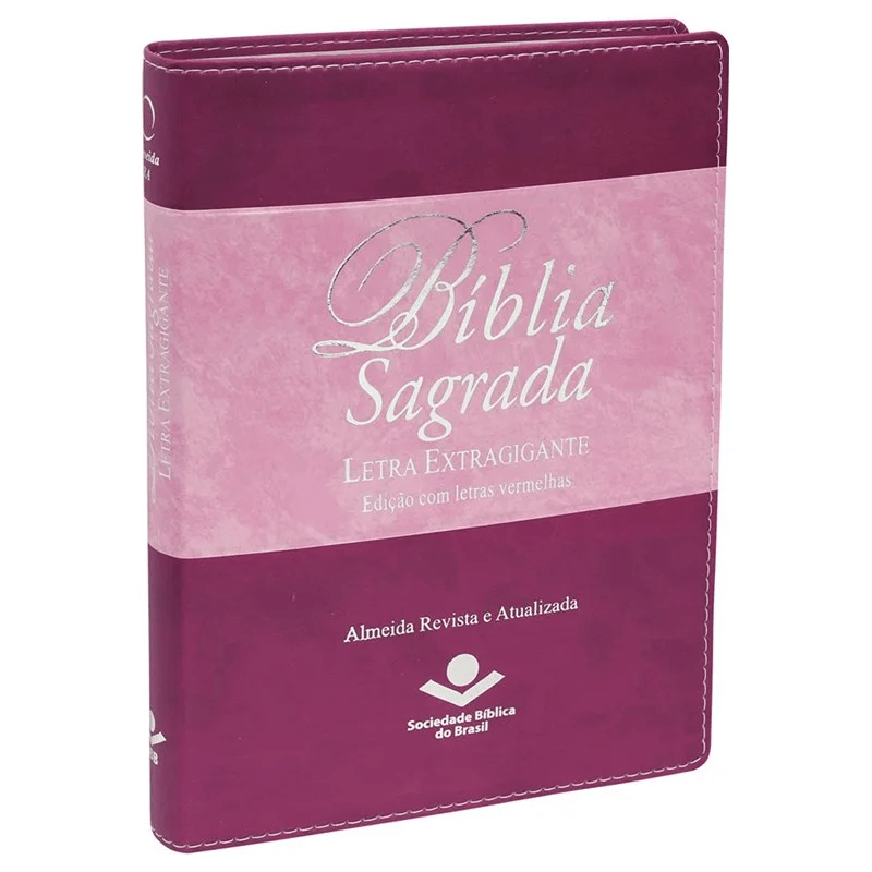 BÍBLIA SAGRADA - LETRA EXTRA GIGANTE - ARA - UVA E ROSA - C/ ÍNDICE