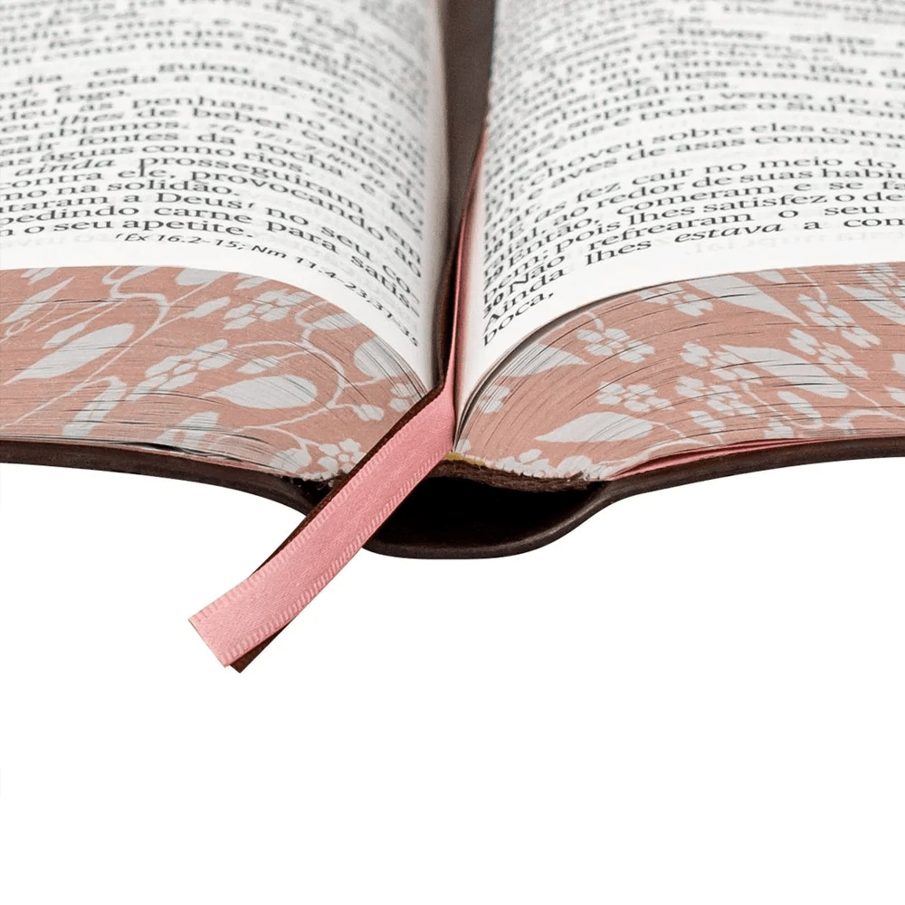 BÍBLIA SAGRADA - LETRA SUPERGIGANTE - ARC - CAPA LUXO ROSA E MARROM