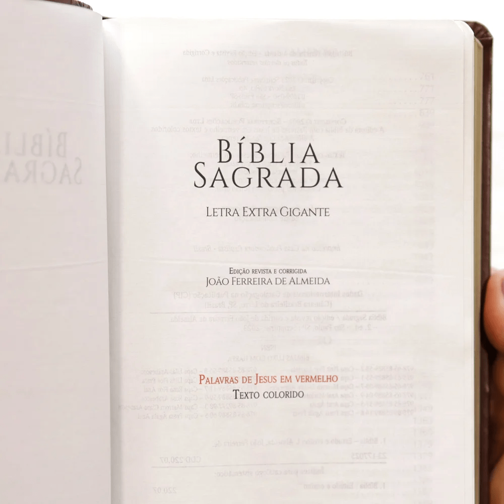 BÍBLIA SAGRADA HARPA CELESTIAL 774 - ERC - LETRA EXTRA GIGANTE - CAPA MARROM ESCURO