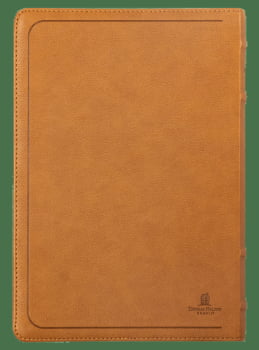 Bíblia ACF com referências cruzadas e palavras de Jesus em azul, Capa luxo mostarda, Letra grande, Leitura Perfeita