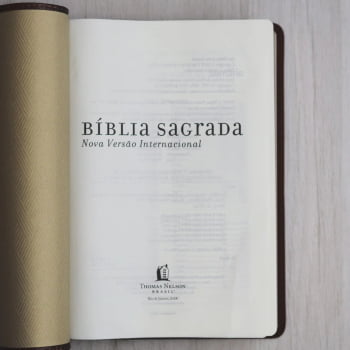 Bíblia NVI com Espaço para Anotações, Letra Grande, Capa luxo dois tons de marrom, Leitura Perfeita