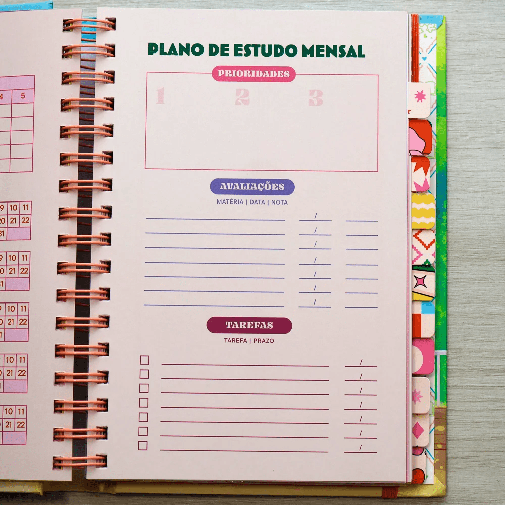 MEU PLANO PERFEITO: FLORESCER, PLANNER ANUAL NÃO DATADO PARA ADOLESCENTES COM CAPA ALMOFADADA E ESPIRAL OCULTO, CAPA DORAMA