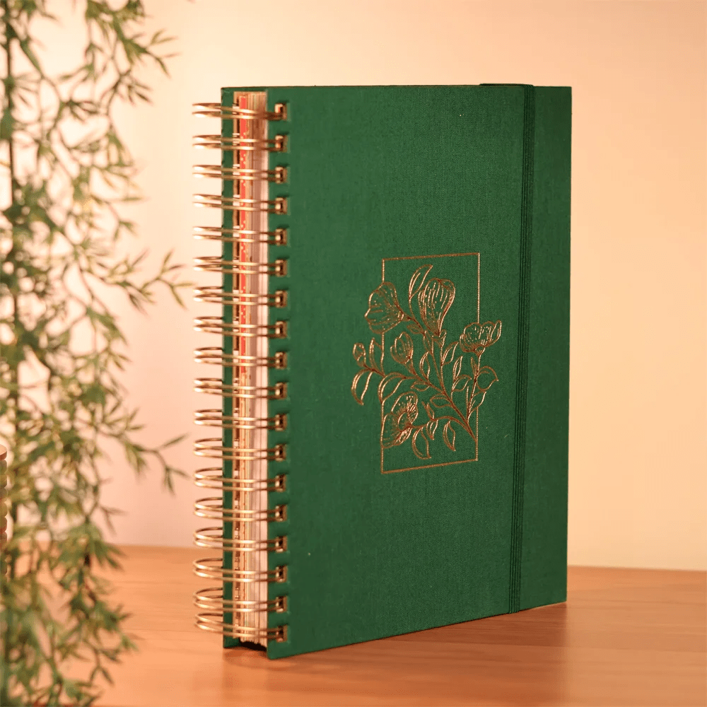 MEU PLANO PERFEITO, PLANNER SEM DATA, CAPA VERDE TECIDO SOBRE CAPA DURA | PLANNER 2026