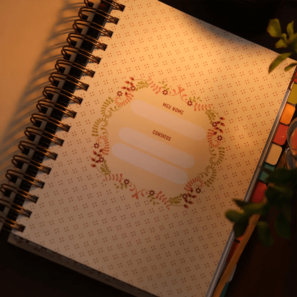 MEU PLANO PERFEITO, PLANNER SEM DATA, CAPA VERDE TECIDO SOBRE CAPA DURA | PLANNER 2026