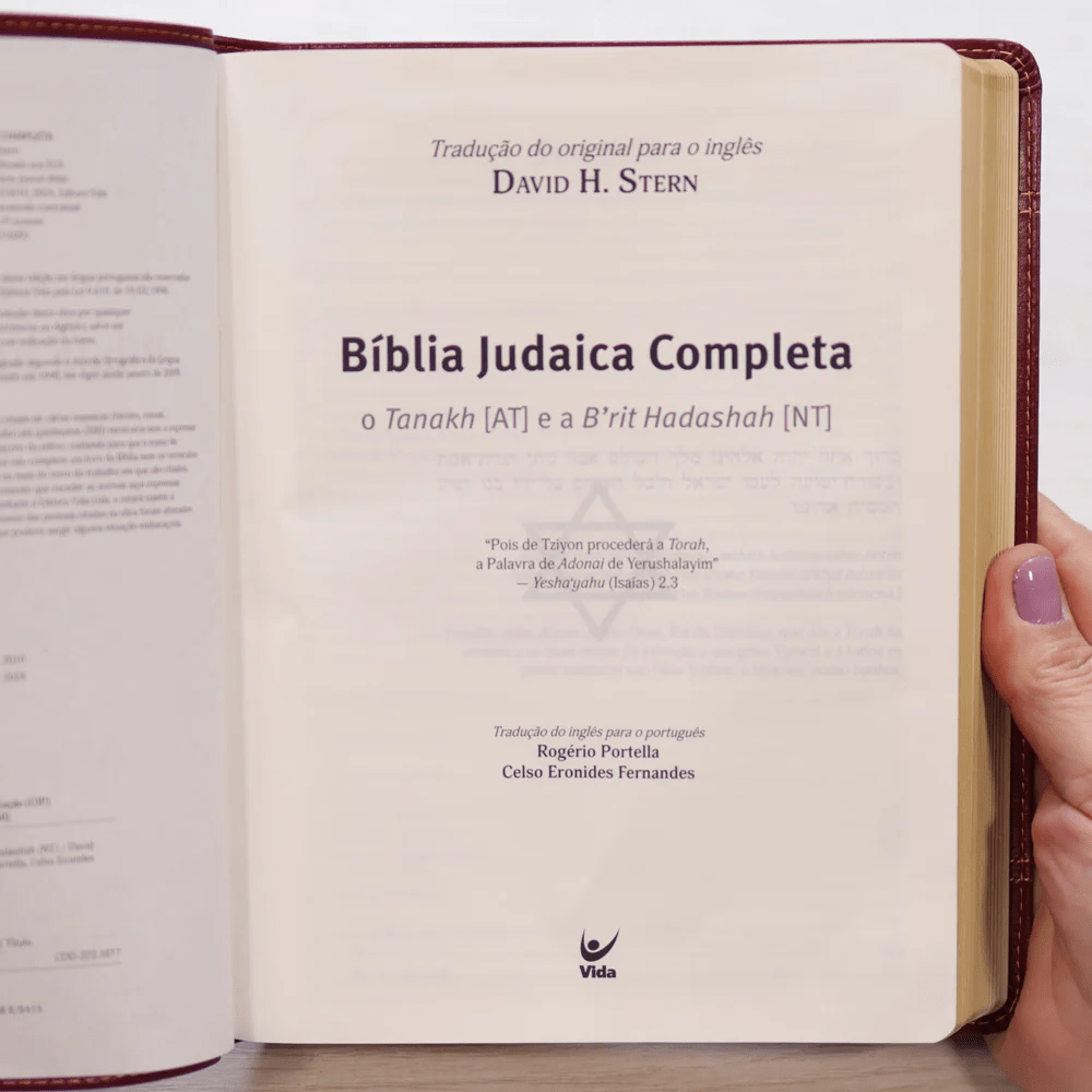 BÍBLIA JUDAICA COMPLETA - CAPA VINHO