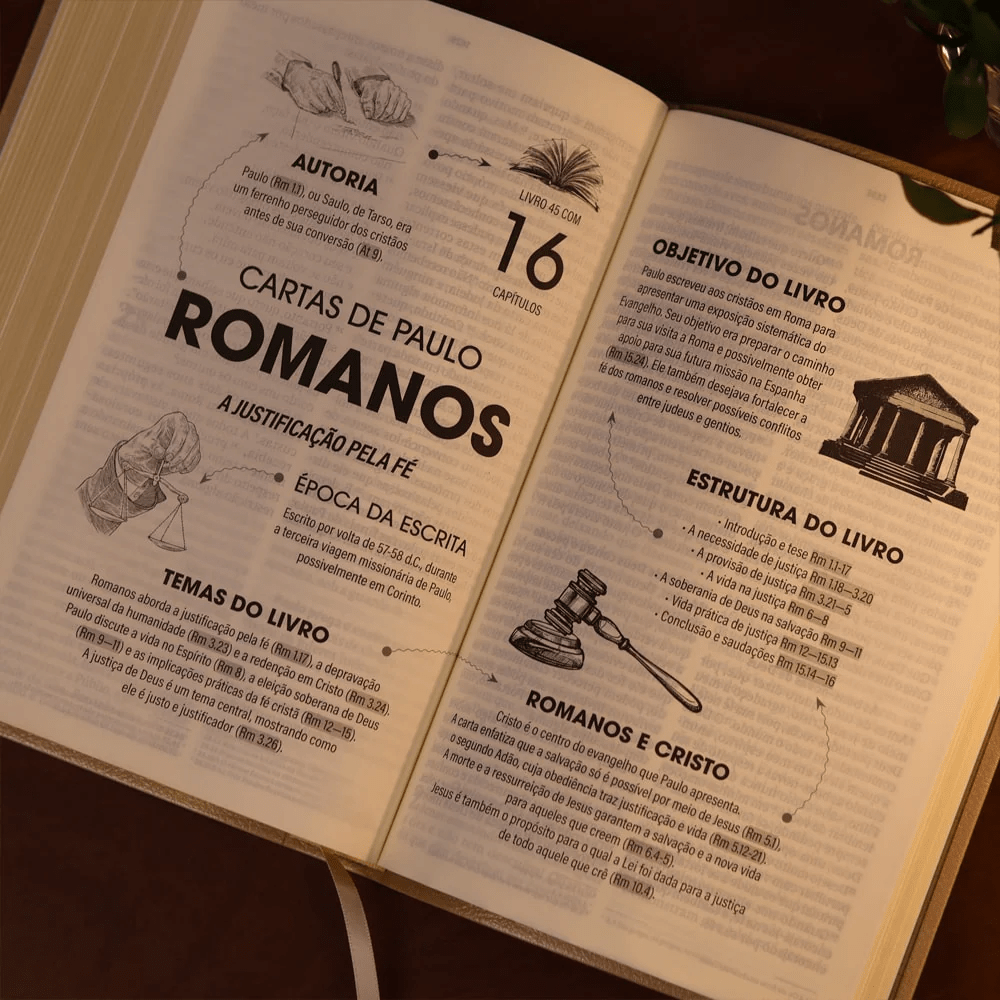 BIBLIA SAGRADA MAPAS MENTAIS NVT LETRA GIGANTE BEGE