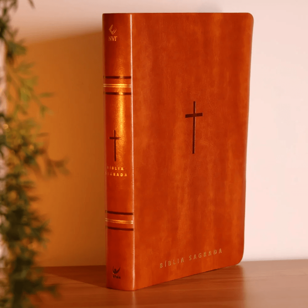 BIBLIA SAGRADA NVT LETRA GIGANTE CARAMELO