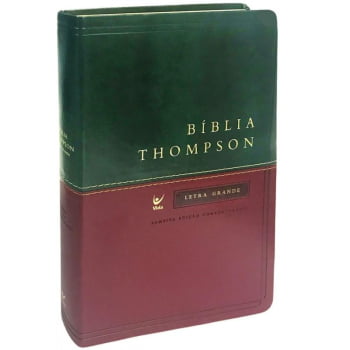 BÍBLIA THOMPSON – AEC – LETRA GRANDE – CAPA LUXO – VERDE E VINHO